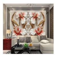 Papier peint personnalisé de toutes tailles Nordic Light Luxury Jewellery Flowers Peel And Stick Mural Tv Sofa Background Wallpaper