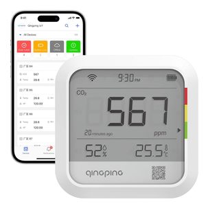 Moniteur intelligent de CO2 Qingping, thermomètre, hygromètre, surveillance à distance via le moniteur de température et d'humidité Qingping IoT - Product Image 1