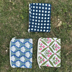 Premium Quilted Makeup Organizer Bag – Soft Cotton Cosmetic Pouch for Travel & Daily Use Handmade Bulk Product - Product Image 1