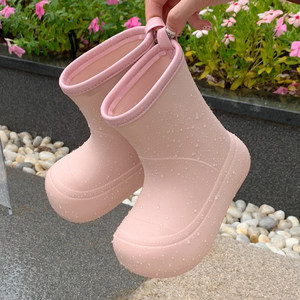 Sapatos de chuva ao ar livre impermeáveis estilo coreano INS para mulheres Soft Sole Fashion Casual Summer Water <span class=keywords><strong>Boots</strong></span>, estilo pai-filho - Product Image 3