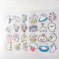 Hojas de Pegatinas de Cristal con Diseño de Foca, Adhesivos Decorativos Transparentes de PVC, Resistentes al Agua, para Álbumes de Recortes, Diarios y Planners