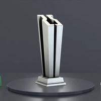 Ensemble cadeau personnalisé pour le 25e anniversaire Trophée en métal plaqué étain Technique de coulée artisanale Commémoration de 25 ans d'artisanat en métal