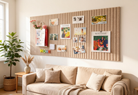 Tableau d'affichage 3D en feutre pour bureau, panneau mural décoratif épais pour affichage de photos, décoration murale douce pour la maison