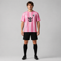 Maillot de football rose personnalisé Yingling pour équipe, respirant, en maille, à manches raglan, pour entraînement sportif, fabrication OEM ODM directe usine