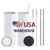 VACVOU 30 OZ Sublimation Tumblers Straight Skinny Tumblers Bulk - Stainless  Steel Vacuum Insulated Tumbler with Lids and Straws,Double Wall