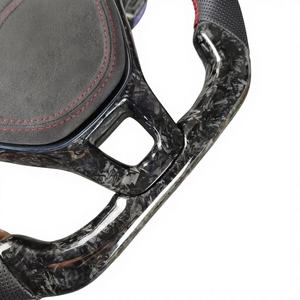 <span class=keywords><strong>Volante</strong></span> Calefactable de Cuero y Fibra de Carbono Forjado Personalizado, Compatible con Volkswagen VW Golf7 Mk4 <span class=keywords><strong>GTI</strong></span> Mk7 Golf4 Golf5 Golf6 - Product Image 3