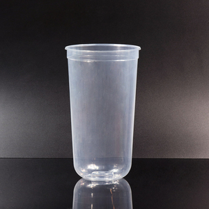 Disposable Cup Bubble Tea Disposable Disposable U Shaped PLA Cup 16 22 24 32 Oz Clear Plastic Cup Cold Drinking Juice Bubble Tea With Lid 700ml