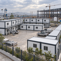 Bâtiment modulaire préfabriqué en acier à assemblage rapide, design contemporain, panneaux sandwich EPS, bureau, supermarché