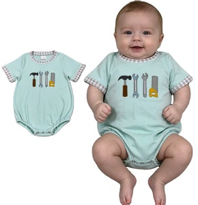 RTS Boutique Vêtements pour bébés filles, Barboteuse bulle mignonne pour tout-petits avec broderie, Body décontracté pour nouveau-né, Vente en gros - Product Image 1