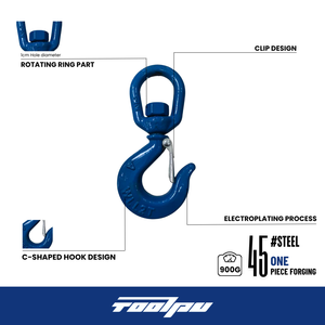 Gesmeed koolstofstaal OEM gepersonaliseerde draaiende haak door TOOLPU voor industrieel gebruik - Product Image 4
