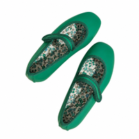 Chaussures Mary Jane pour filles, couleurs vives, doublure à imprimé floral, semelle rigide antidérapante, chaussures habillées pour enfants pour mariage et fête, ballerines