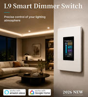 Interrupteur intelligent LANBON US avec écran LCD, gradation en pourcentage, interrupteur intelligent pour maison connectée Tuya WiFi Zigbee