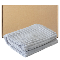 Nueva Manta Gruesa de Invierno Hecha de Franela y Terciopelo Coral con Logotipo Personalizado para Dormitorio, Oficina, Hotel, Regalo