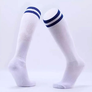 Chaussettes de compression en polyester sur mesure, hauteur genou, les plus vendues en gros, avec revers imprimé jacquard extensible pour l'équitation - Product Image 1