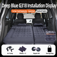 Matelas Gonflable Deep Blue G318 avec Gonfleur Électrique, Housse en Tissu Oxford – Solution Ultime pour Lit de Voiture et Camping