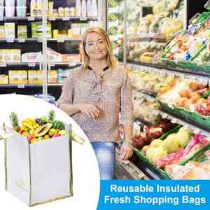 Bolsa Térmica para Alimentos, Bolsa de Reparto para Restaurantes, Bolsa de Transporte para Pasteles, Bolsa Refrigerante Impermeable Dorada con Asa - Product Image 5