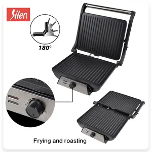 Hot Sale 4-Slice Portable Electric Sandwich Press Dismountable Poil Collector Panini Grill toaster machines