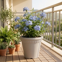 Pot de fleurs en plastique moderne, écologique, minimaliste et luxueux, auto-arrosant, avec trou de drainage, léger et durable, pour utilisation au sol ou suspendu