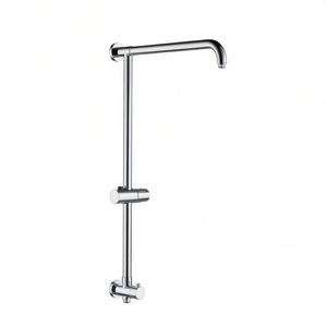 Barre de douche avec entrée d'eau supérieure chromée, longueur 96 cm, pour tringles de rideau de douche - Product Image 3