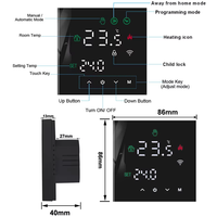 Comfurter 220V calentador electrónico Digital WiFi Termostato termostato inteligente controlador de temperatura para sistema de calefacción de suelo de habitación