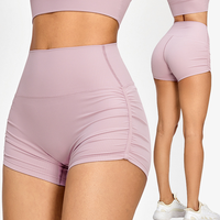 Shorts de sport taille haute ultra-élastiques en nylon et élasthanne recyclés, séchage rapide, pour yoga, cyclisme et entraînement, vente en gros sur mesure