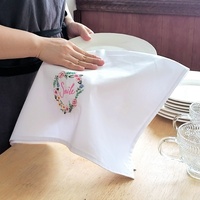 Serviette de table brodée en coton 100% style nordique, serviette de cocktail, torchon de cuisine, linge de table pour la maison