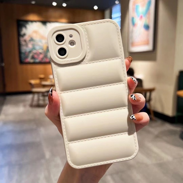 Fashion Soft Luxury Down Jacket Phone Case 3d Puffer Custom Phone Case for Tecno Camon 19