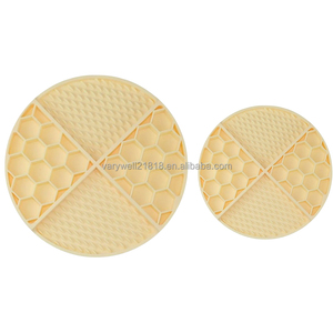 Mangkuk Lebah 3D Varywell Ukuran 16cm Diameter, Warna Oranye, untuk Makanan Anjing dan Kucing Kecil, Bentuk Sarang Lebah Es Krim Bulat - Product Image 5