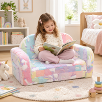 Canapé-lit modulaire convertible en mousse personnalisé pour enfants, fauteuil pour filles et garçons, canapé confortable pour tout-petits pour jouer, lire et faire la sieste