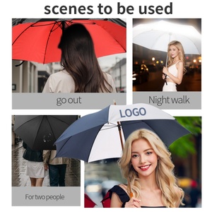 Wholesale J Wooden Handle Straight Sticks Wood <b>Umbrella</b> with Manual Control Metal Frame-Promotional Advertising - Product Image 6