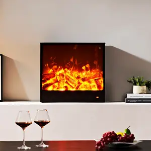 1500w 50" large led flame hanging electronic wall mounted recessed electric fireplace insert for sale