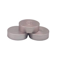Vente en gros de couvercles combinés en aluminium brossé PP 53/400, couvercles ronds à vis pour flacons en verre et en plastique à large ouverture pour les soins de la peau