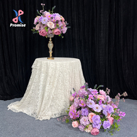 Boule de fleurs artificielles en soie rose et violette pour centre de table de mariage, décoration pour événements de Noël et d'Halloween