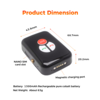 Traceur GPS Personnel 4G, Pendentif Localisateur, Détection de Chute, Dispositif de Soins aux Personnes Âgées, Bouton SOS, Bracelet Montre, Mini GPS pour Enfants avec Appel Téléphonique