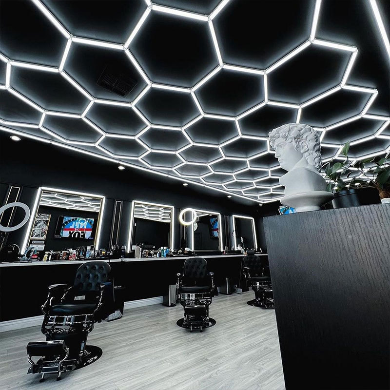 Dropshipping Wholesale Barber Shop Ceiling Lights 110V 220V Honeycomb LED Working Light for Hair Salon Shop
