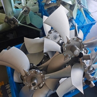 Ventilateur axial résistant aux hautes températures pour usage agricole, impeller en alliage d'aluminium à 8 pales, antidéflagrant pour mines, diamètre 300-592 mm