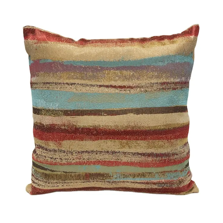 Hot-selling Colorful Rainbow Decorative Home Jacquard Cushion Covers Sofa Throw Pillow