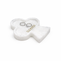 Plateau en Onyx Blanc Poli Personnalisé en Gros pour Présentoir de Bijoux, Coiffeuse et Boutique