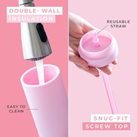 Grand gobelet en acrylique à double paroi de 16oz avec logo personnalisé, tasses réutilisables avec couvercles, pailles pour les fêtes, verres en plastique
