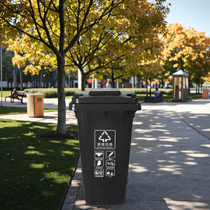 Bán buôn 240L hình chữ nhật cán Bìa thân thiện với môi nhựa ngoài trời Thùng rác Thùng (HDPE) đứng cho rác thải thực phẩm chất thải - Product Image 5