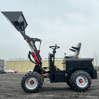 CE-Zertifizierter 400kg Traglast Elektrischer Mini-Frontlader Kleiner Frontlader 4WD Batteriebetriebener Mini-Elektro-Radlader