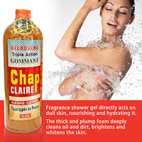Gel Douche Triple Action Naturel Chap Claire Haut de Gamme Hydratant Clarifiant Exfoliant Nourrissant Blanchissant Parfumé