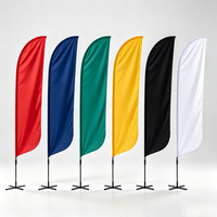 Drapeau publicitaire uni en forme de plume, bannière Swooper vierge, personnalisable avec logo, avec kit de base et de mât – Vente en gros