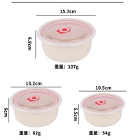Bento Box Fournitures Couverture De Stockage Paille De Blé Conservation Bol Soupe Déjeuner Alimentaire-Vaisselle Commerciale