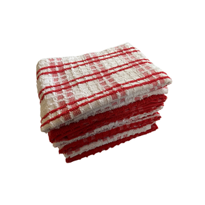 Biodégradable fait à la main 100% coton brodé Beige torchons de cuisine léger abordable paquet de quatre idéal pour les cuisines occupées - Product Image 4