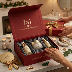 Boîte cadeau cosmétique élégante en carton noir mat, pliable, pour ensemble de soins de la peau, emballage de luxe avec fermeture à <span class=keywords><strong>ruban</strong></span>, étui cadeau - Product Image 6