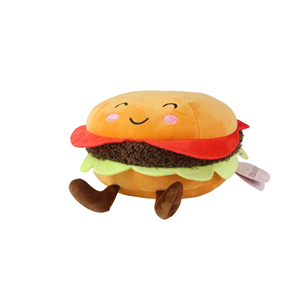 Decorazione a Forma di Hamburger in Peluche Marrone da 9 Pollici, Design Moderno con Stampa Digitale, Regalo Multiuso NYFY-1255 - Product Image 1