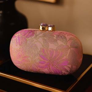 Elegante Borsa Clutch <span class=keywords><strong>da</strong></span> Donna con Ricami Floreali e Dettagli Dorati - <span class=keywords><strong>Borsetta</strong></span> <span class=keywords><strong>da</strong></span> <span class=keywords><strong>Sera</strong></span> Ispirata al Vintage per Eventi Formali - Product Image 5