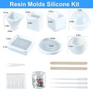 2-Piece Epoxy <b>Mold</b> Set Includes Ball Cube Pyramid Crystal Stone Pendant Silicone <b>Molds</b>-Eco-Friendly Food Grade <b>Cake</b> Tools - Product Image 4