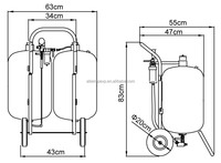 Sablageur double pour sablage à la soude et à l'abrasif, fonctionnement manuel, réservoir de 10 gallons, facile à utiliser